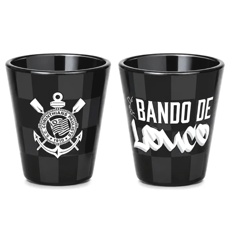 Jogo de Copo Shot Corinthians 55ml em Vidro Allmix