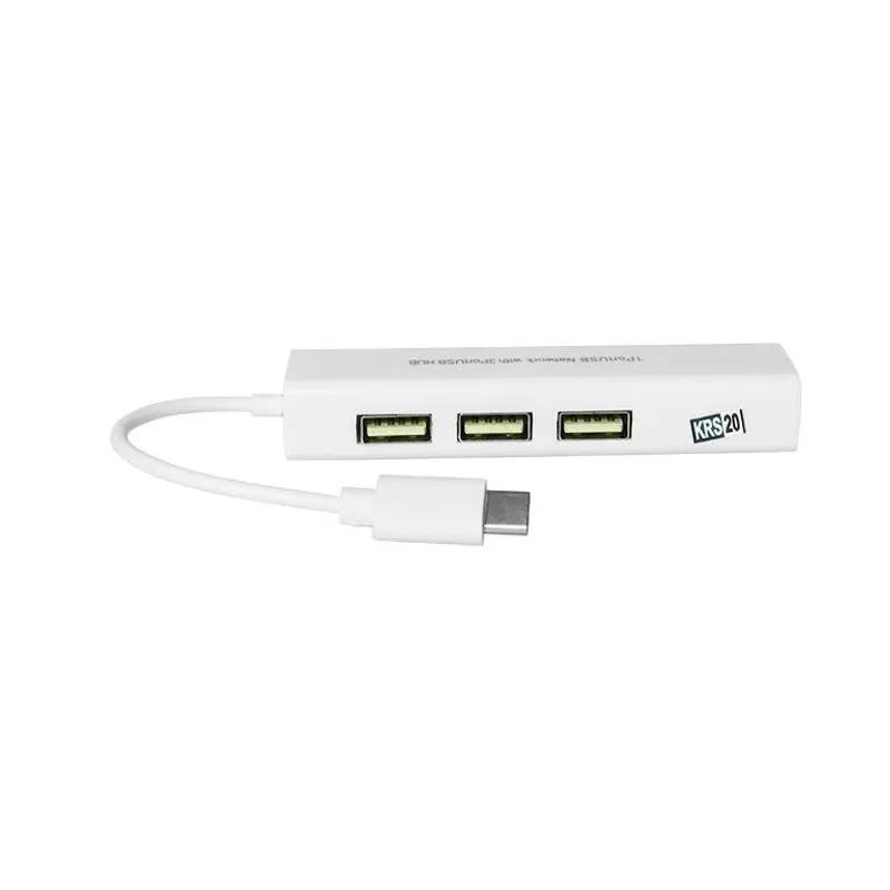 Hub Type-c Com 3 Portas Usb 2.0 E 1 Rj45 Dex - 1224c