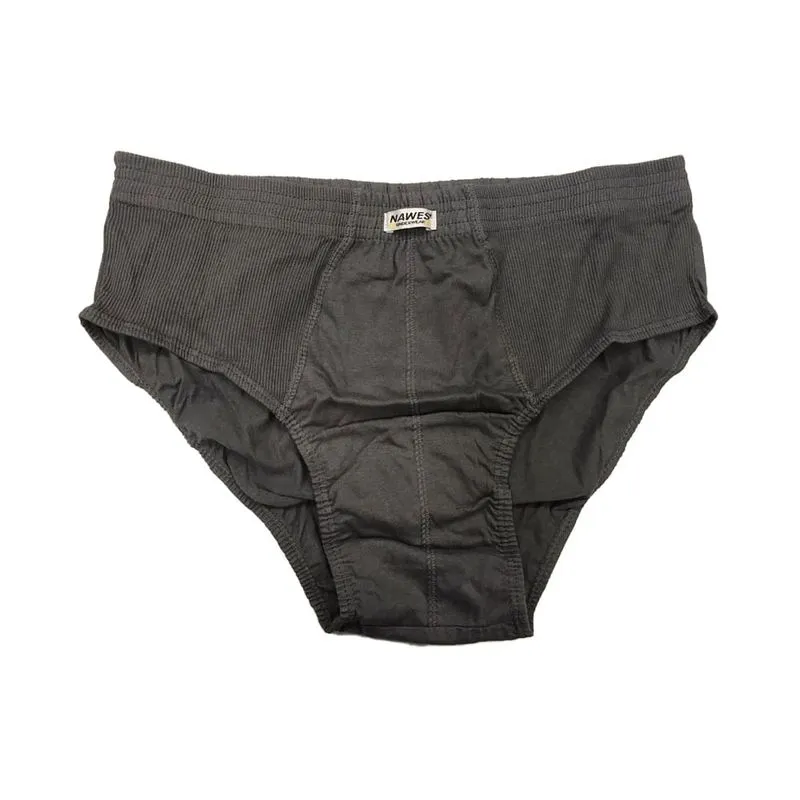 Cueca Nawes Slip Tam. Especial em Algodão Canelada na Lateral N21 Kit C/3 ST-Cores EG3