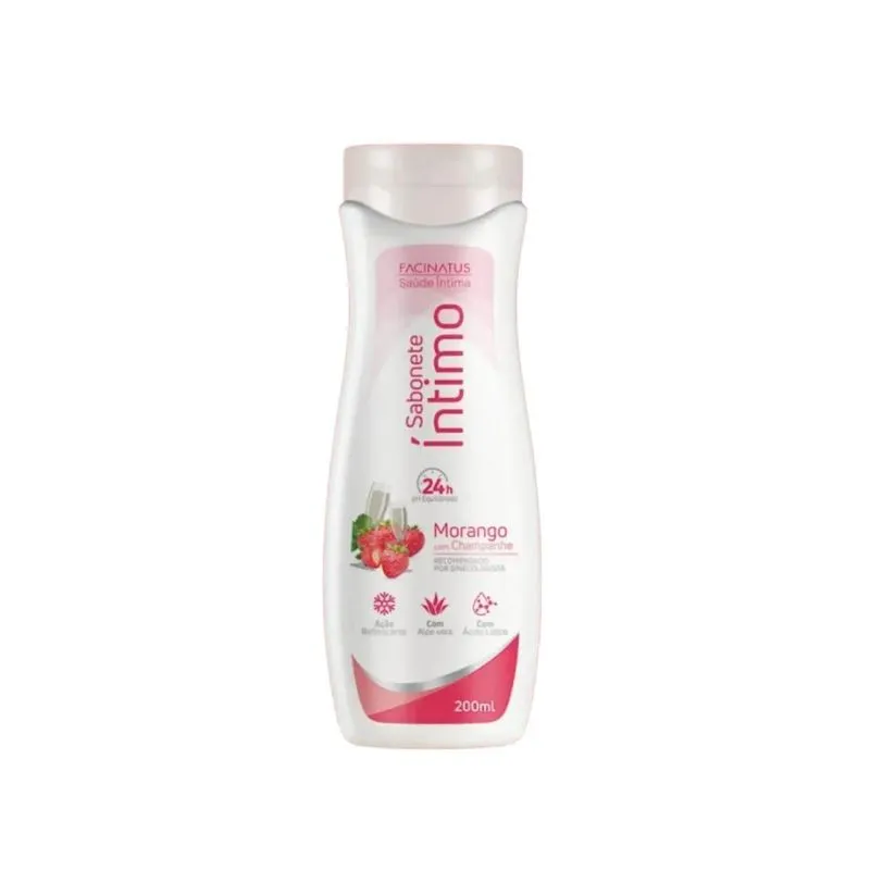 Sabonete Íntimo Morango Com Champanhe 200ml - Facinatus