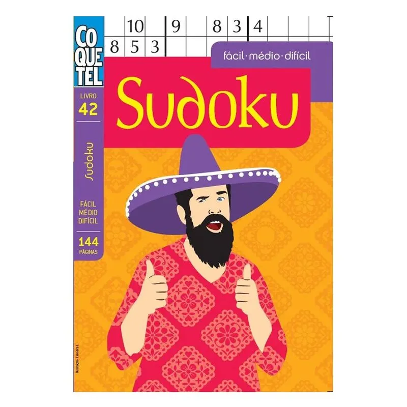 Revista Coquetel Sudoku Nível Fácil, Médio e Difícil