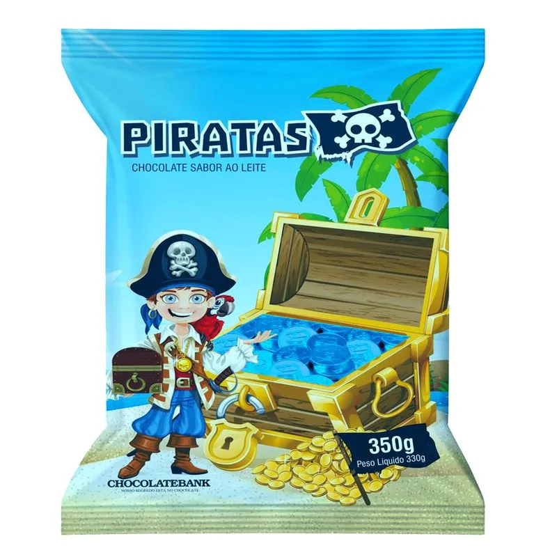 Moedas Chocolate Piratas 350g - Chocolatebank