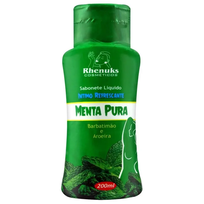 Sabonete Líquido Íntimo Refrescante Aromático com Barbatimão e Aroeira 200ml Rhenuks Cosméticos