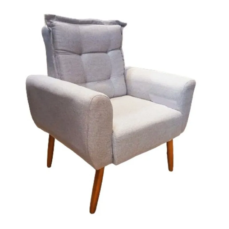 Poltrona Decorativa Dakota E483 Cinza - Matrix