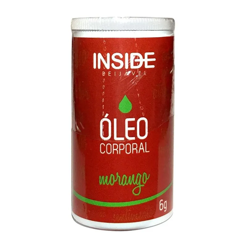 Linha Beijavel Oleo corporal Morango 2 unidades 3g Inside