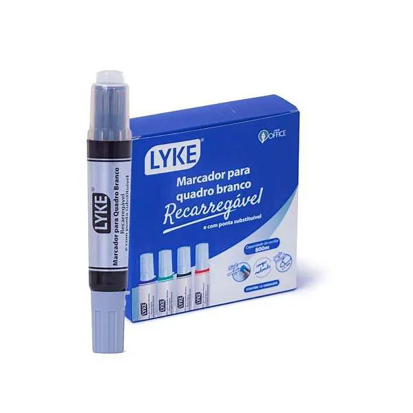 Marcador p/ Quadro Branco Preto Lyke