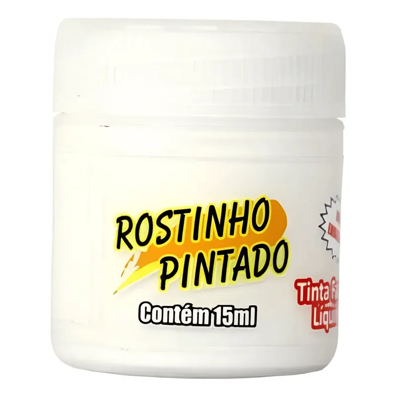 Tinta Para Pintar O Rosto Crianças Cor Branca Liquida 15 Ml