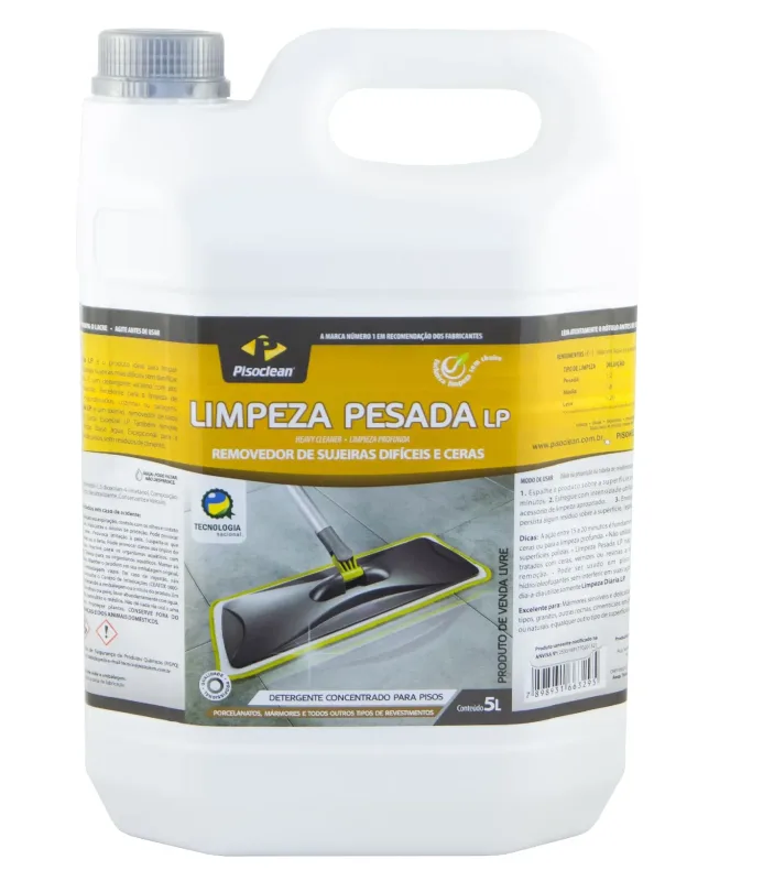 LIMPEZA PESADA LP - LIMPADOR E REMOVEDOR DE CERAS - SEM CHEIRO - PISOCLEAN - 5 LITROS - Vila Clean | Loja de Produtos de Limpeza