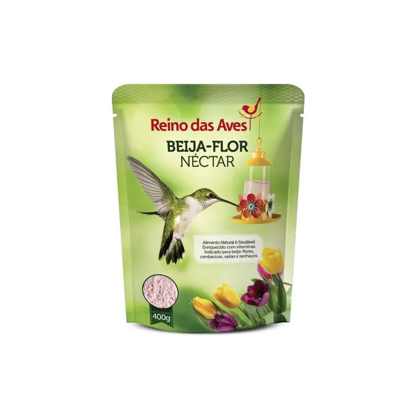 Alimento Para Beija-flor Refil Néctar Reino Das Aves 400g Alimento Para Beija-flor Refil Néctar Reino Das Aves 400g