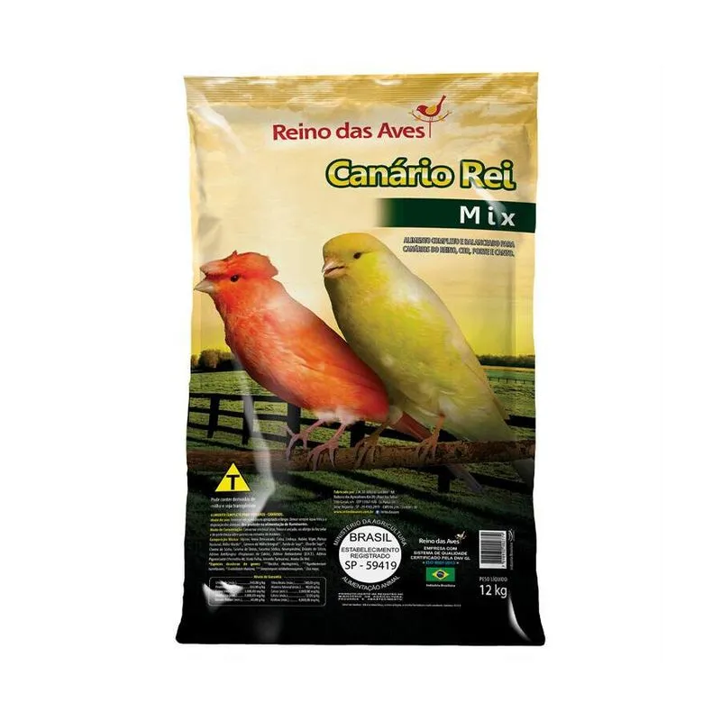 Ração Reino Das Aves Canário Rei Mix - 12kg