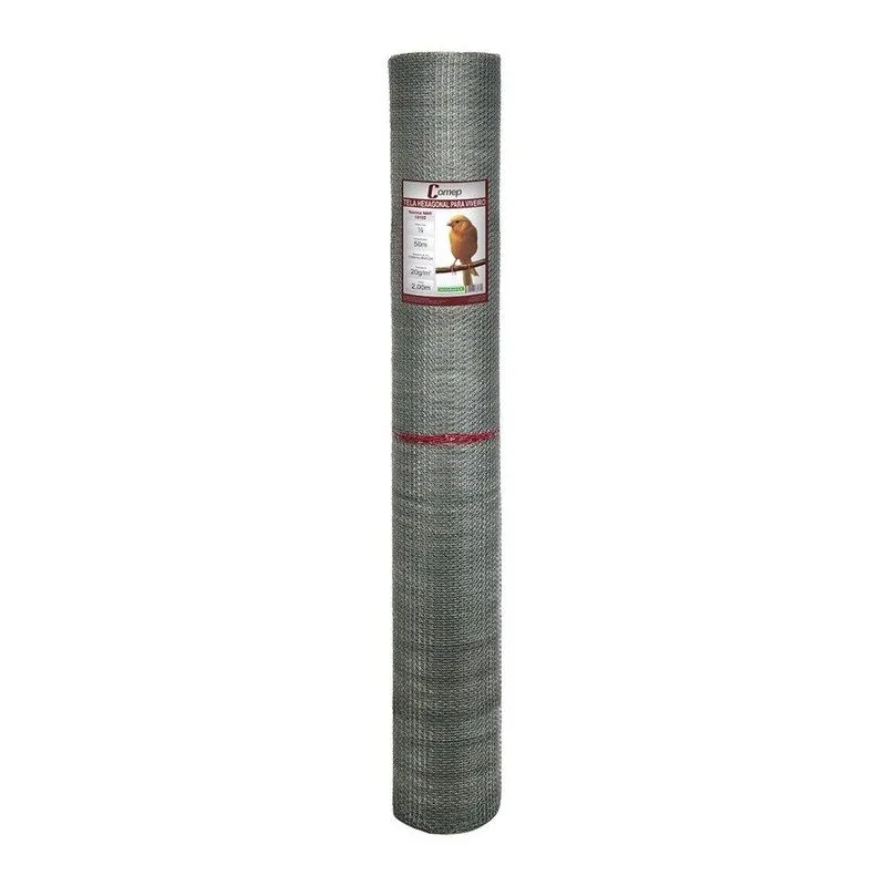 Tela Hexagonal Comep Para Viveiro Zincagem Leve 1/2 X 24 X 2,00m 50m
