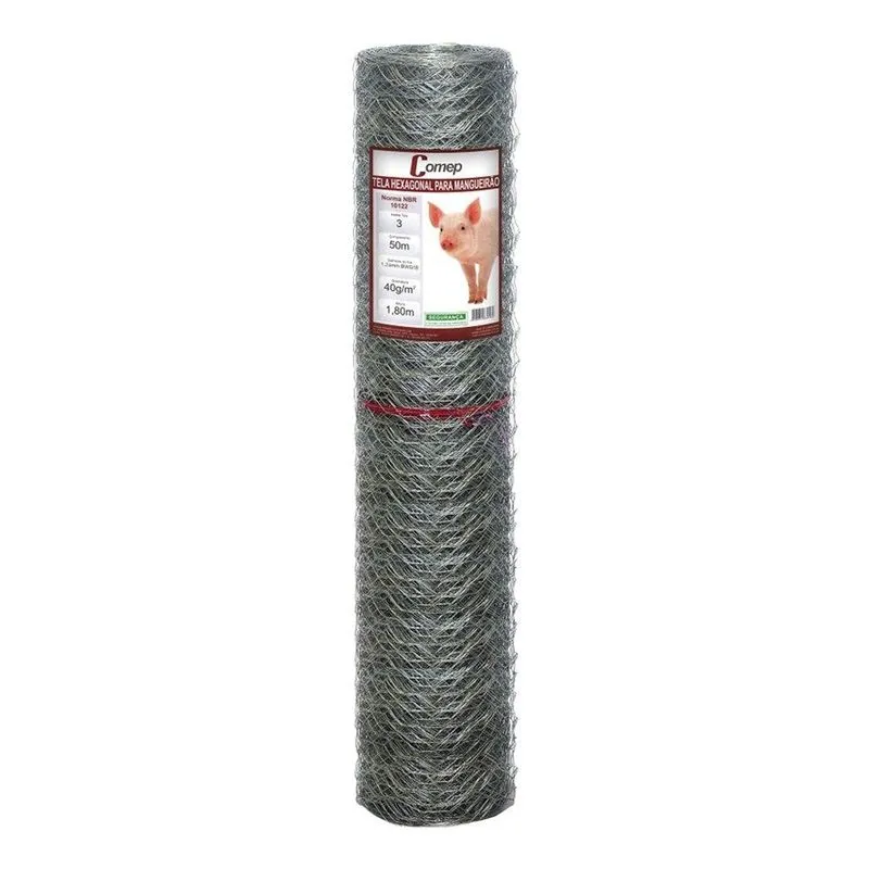 Tela Hexagonal Para Mangueirão Comep - Zincagem Leve 3"x1,80m 50m
