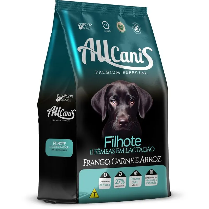 Ração Allcanis Cães Filhotes Frango Carne 2,5kg (MP)