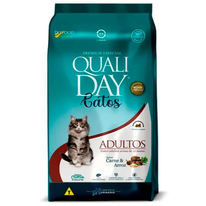 Ração Qualiday Gato Adulto Carne 1kg (MP)