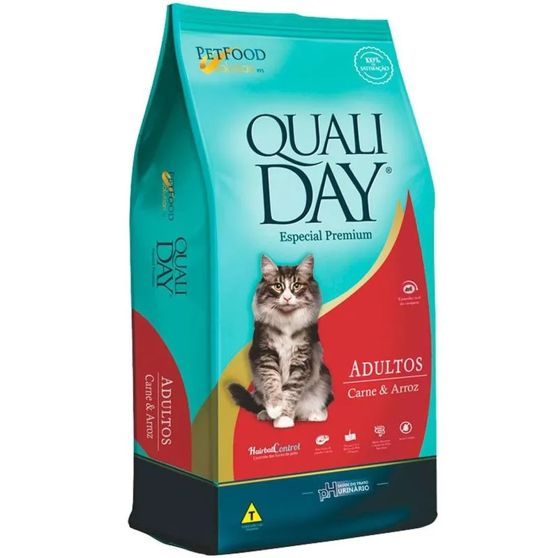 Ração Qualiday Gato Adulto Carne 3kg (MP)