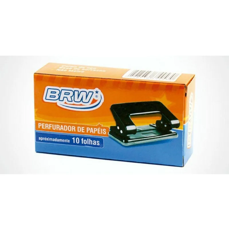 Perfurador De Papel Metal 2 Furos - 10 Folhas