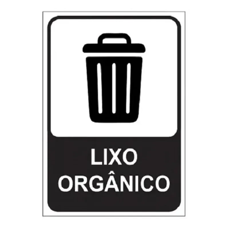 Placa Sinalização Lixo Organico 15x20