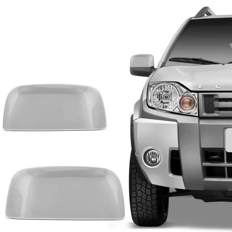 Aplique Cromado Retrovisor Ecosport 2003 a 2010 Ranger 2003 a 2008 Encaixe Sob Medida - Lado Direito Passageiro