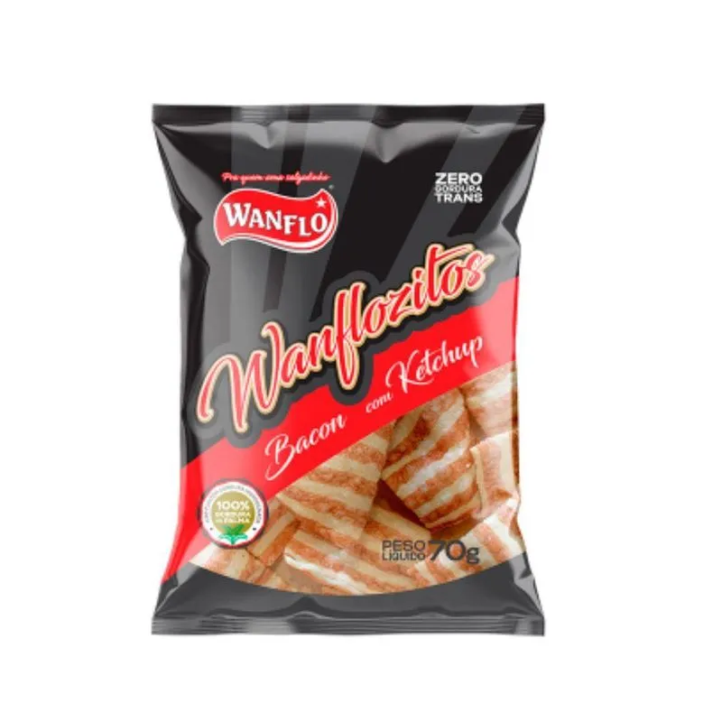 Salgadinho Bacon Com Ketchup Wanflozitos 70g