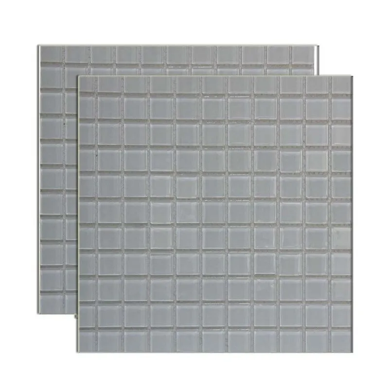 Pastilha de vidro 2,45x2,45cm placa 30x30cm branco Crystalcor