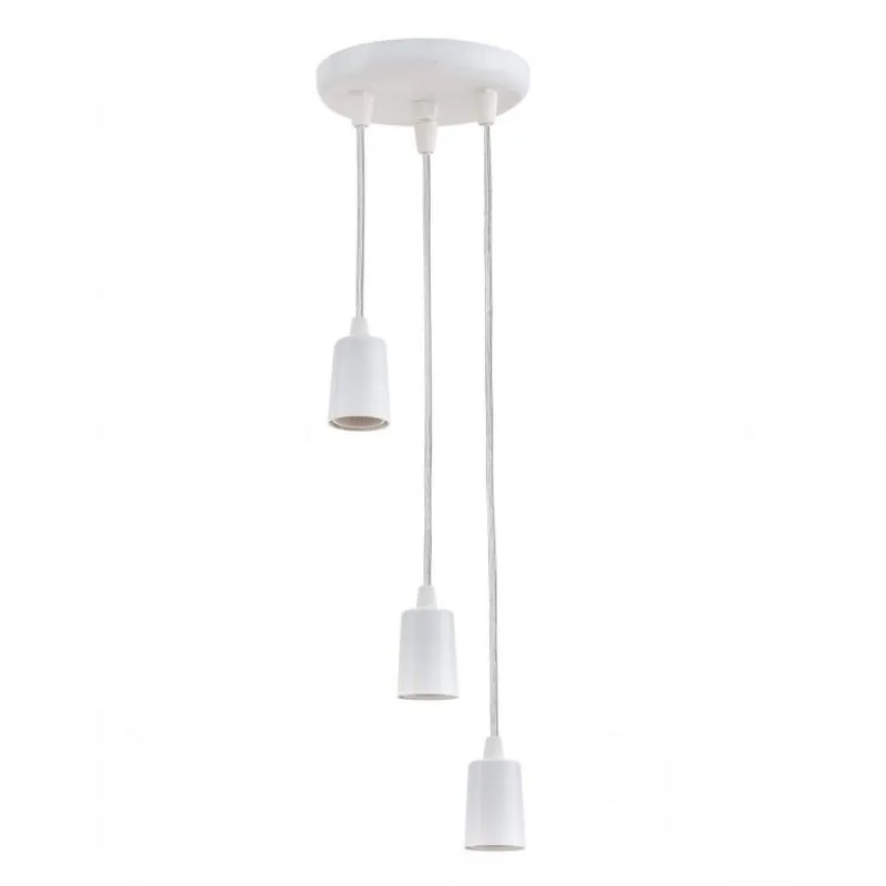 Pendente Alumínio para 3 Lâmpadas Vision Dital Iluminação Branco