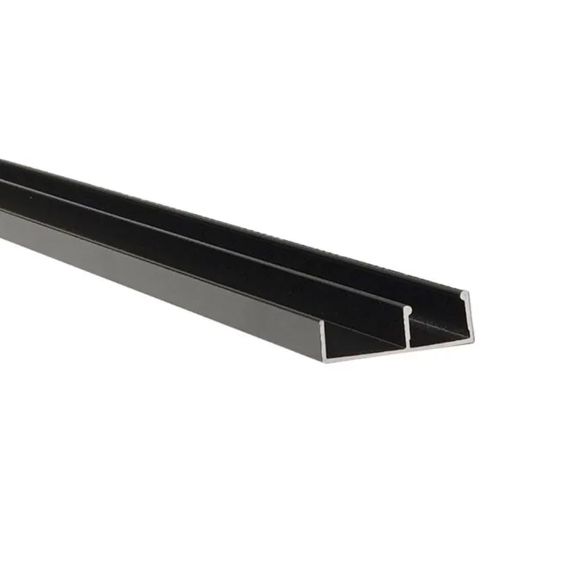 Perfil Arremate Preto para Acabamento Barra 3m Lux Perfil Arremate para Acabamento Preto Barra com 3m