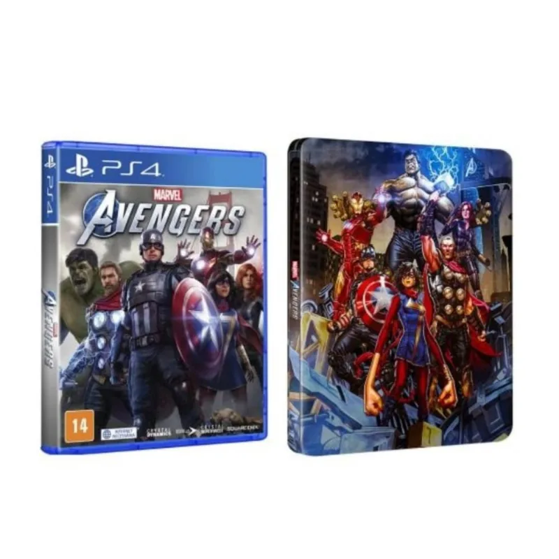 Jogo Marvel's Avengers + Steelbook - PS4