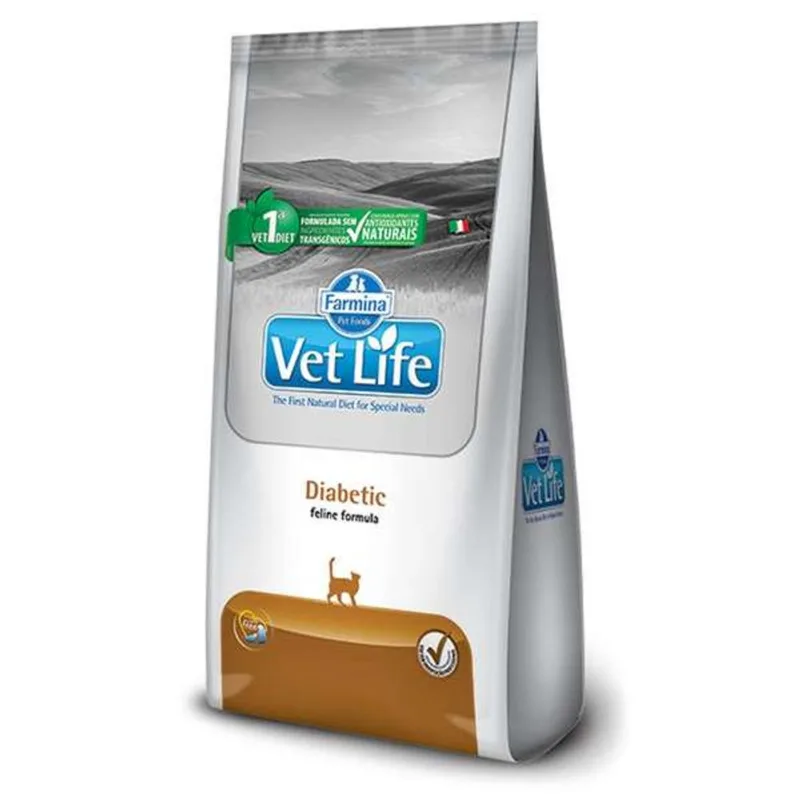 Ração Vet Life Natural Diabetic para Gatos Adultos - 400g