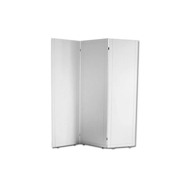 Biombo Com 3 Folhas Frisado 185 X 135 Cm Branco