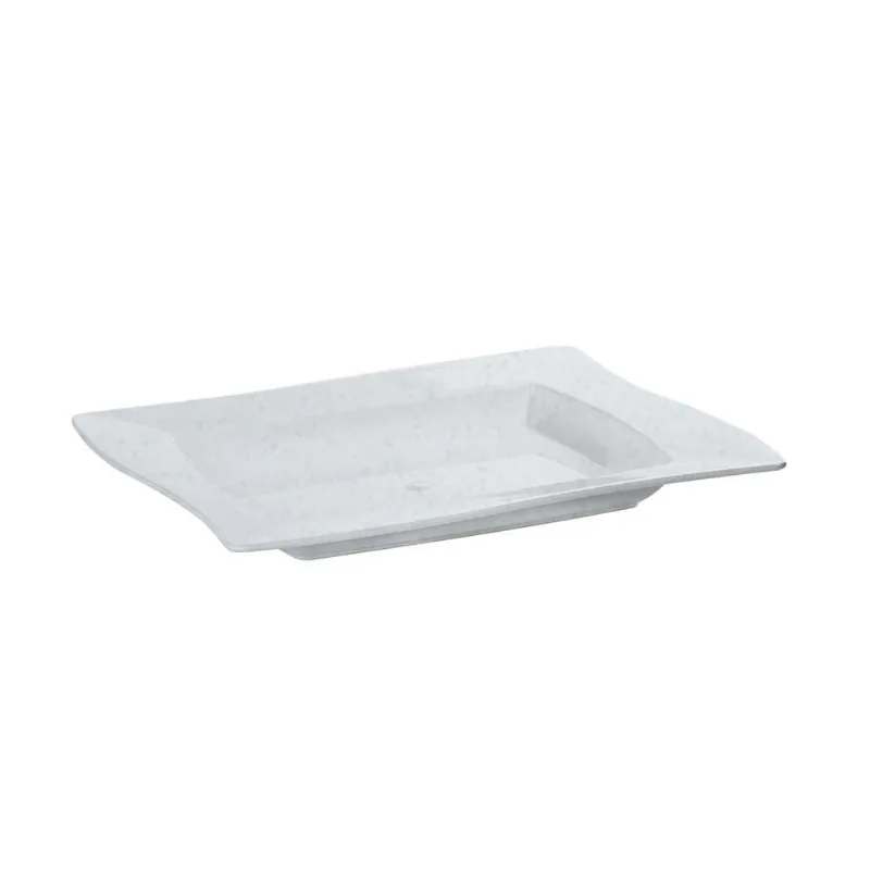 Saladeira Moove Rasa Retangular 1l Marmore Em Policarbonato Linha Profissional Cook Vem