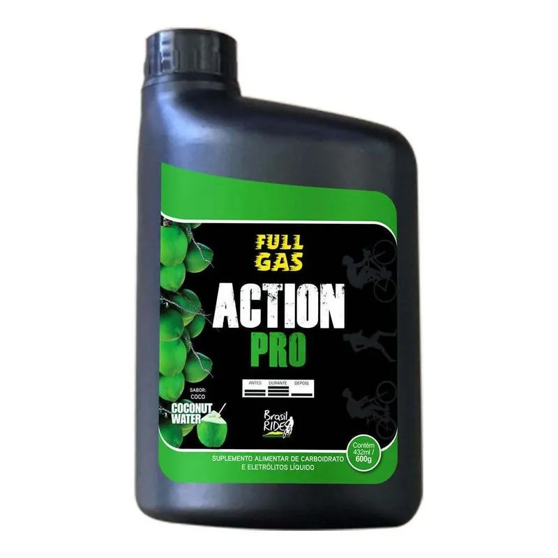 Gel Suplemento Pro Action Agua De Coco Brasil Ride 600gr