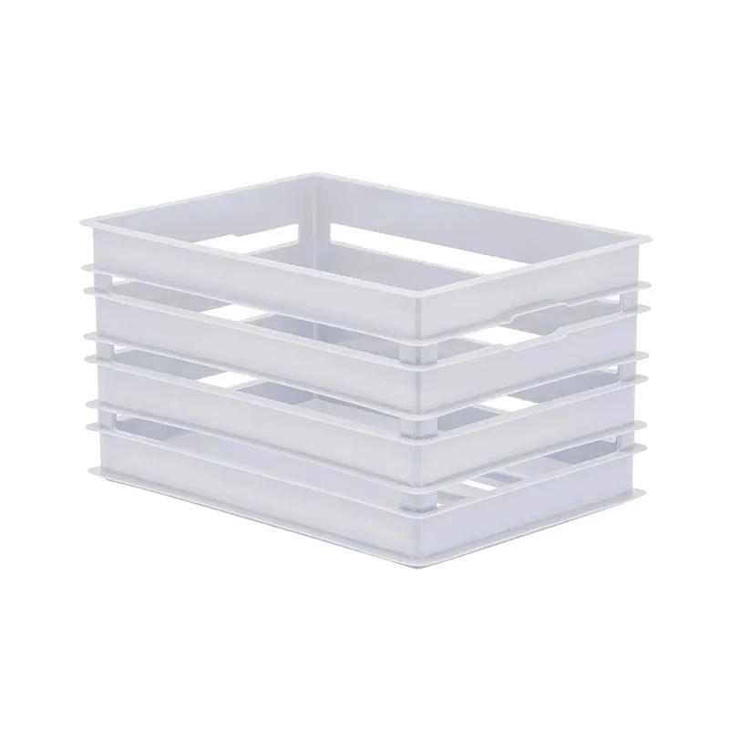 Caixote Organizador Paramount Alto Empilhável 49x34x25cm Branco
