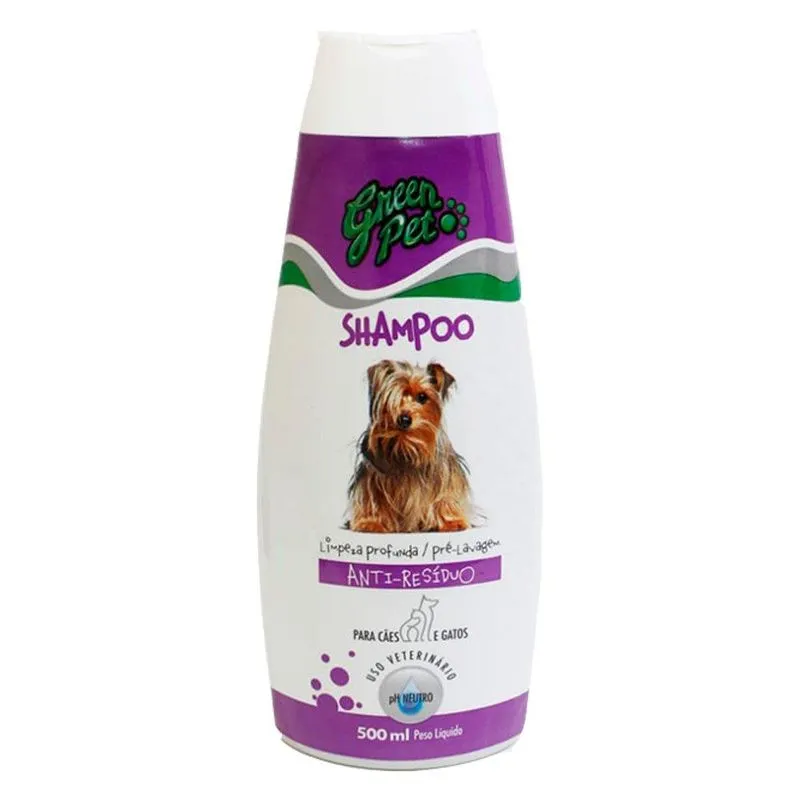 Shampoo Anti-resíduo Green Pet Care Para Cães E Gatos - 500 Ml