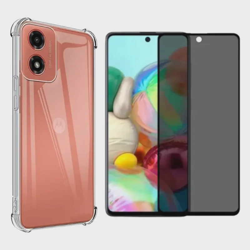 Capa Capinha AntiShock p/ Moto G24 + Pelicula de Privacidade 3D - ArmyShield