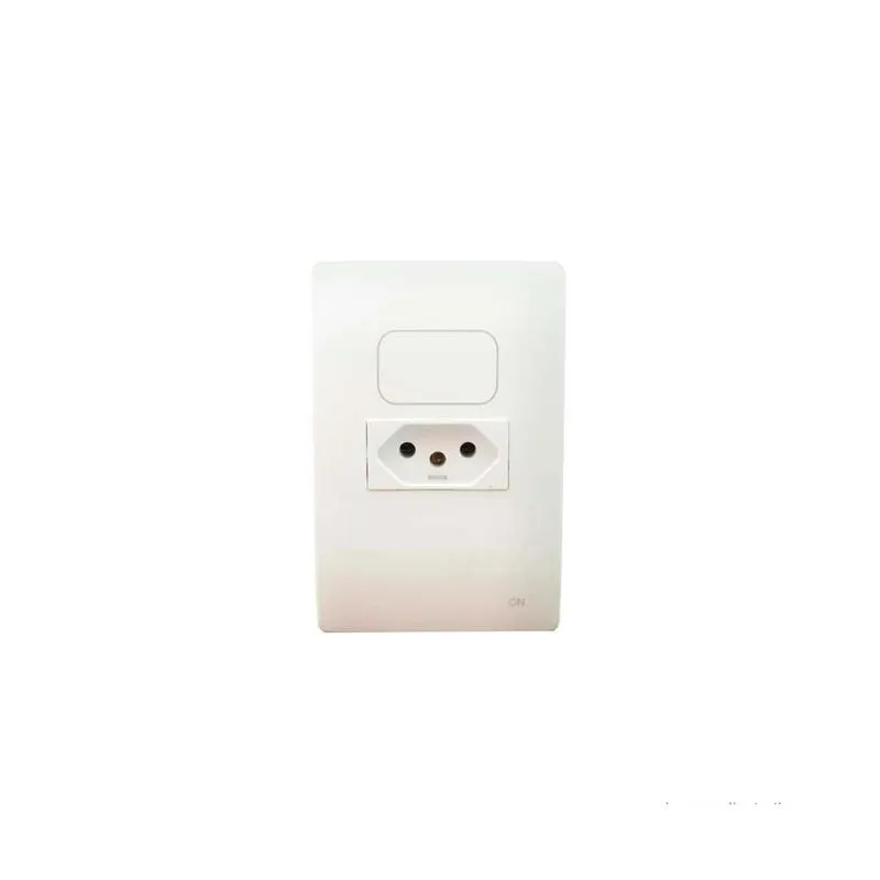 Interruptor One Touch 4x2 PAD paralelo tomada 10A branco ON
