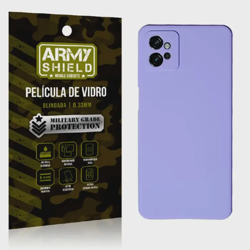 Capa Capinha Lilás Moto G32 + Película de Vidro 3D