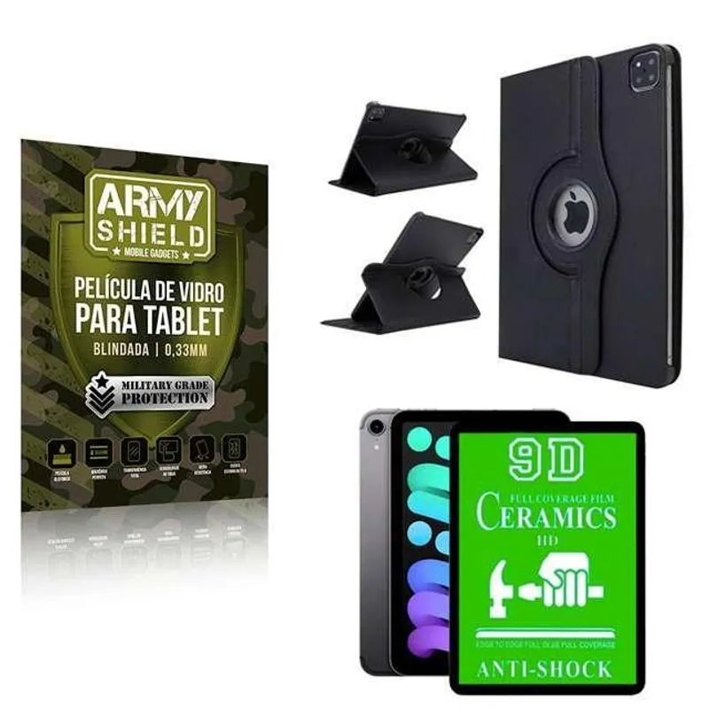 Capa Giratória + Película 9D Galaxy Tab A 8.0' T295/T290