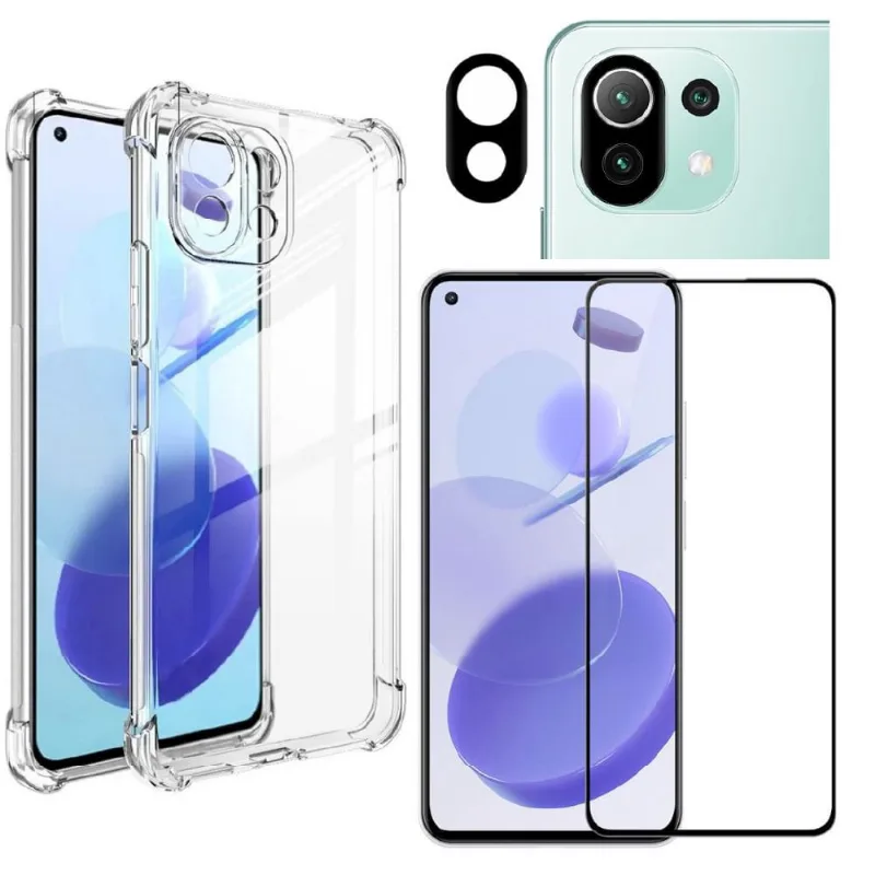 Capinha + Película 3D + Película de Câmera Mi 11 Lite