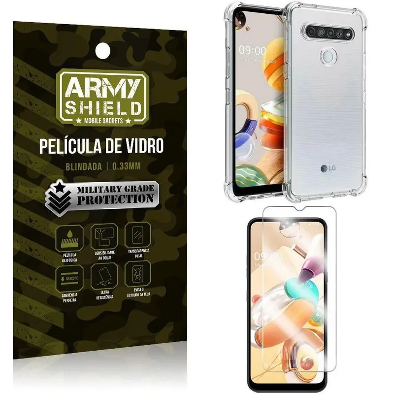 Capinha + Película De Vidro Blindada Lg K41s - Armyshield