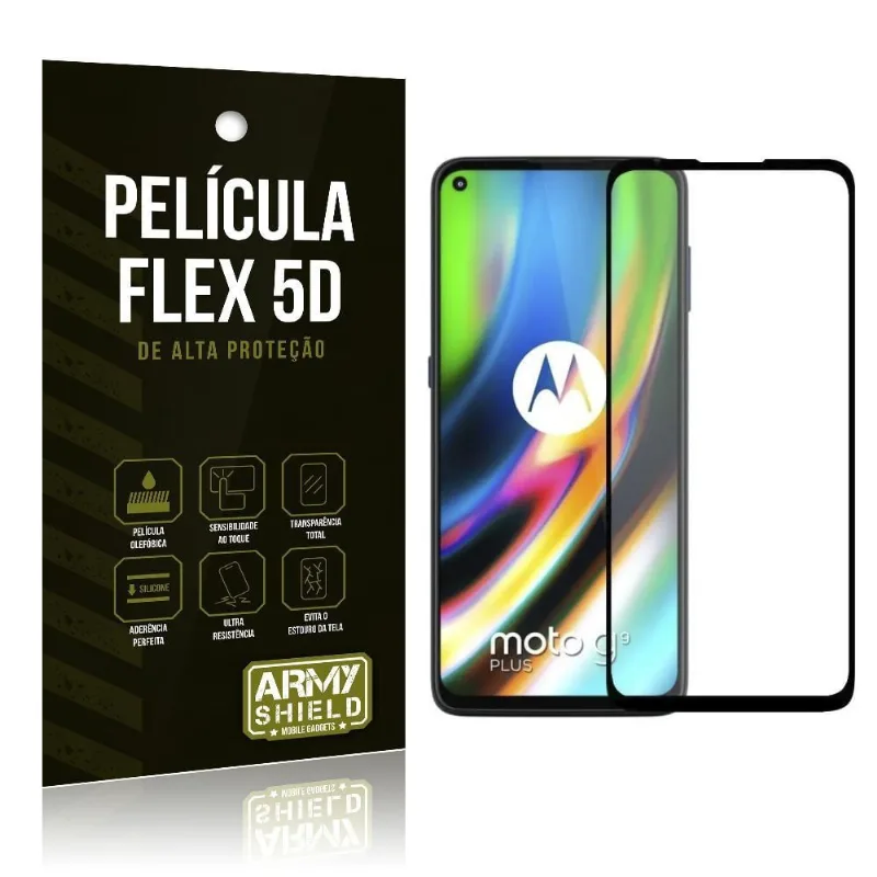 Película Flex 5D Cobre a Tela Toda Blindada Moto G9 Plus - Armyshield