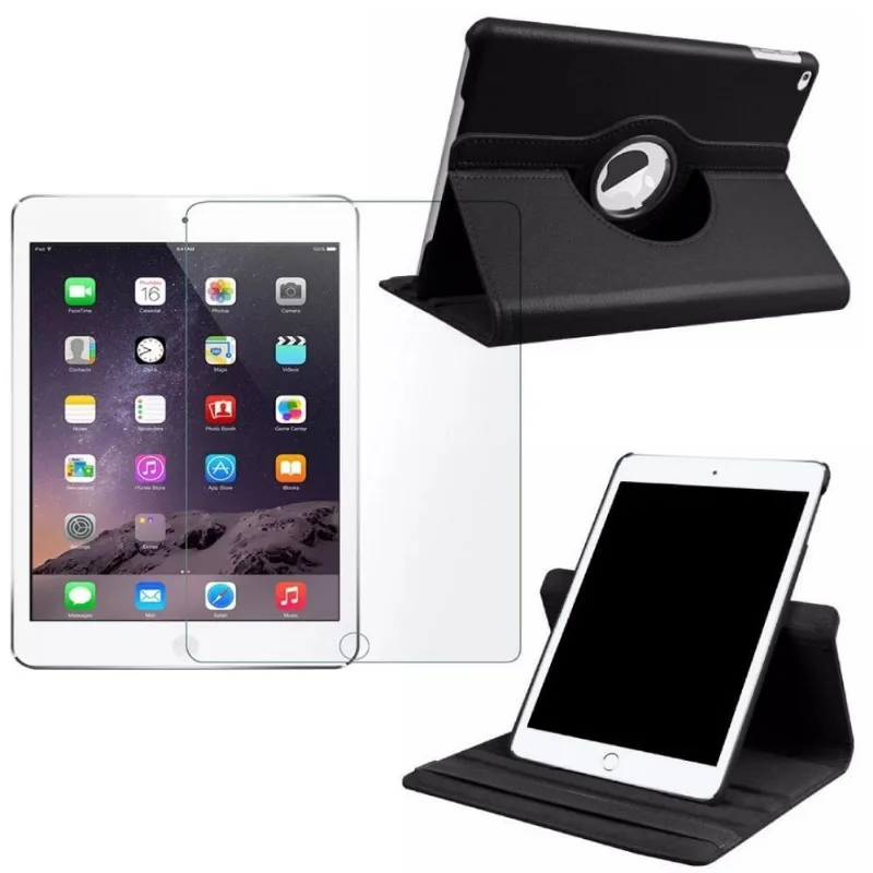 Capa Giratória + Película de Vidro Blindada Apple Ipad 5 e 6 - Armyshield