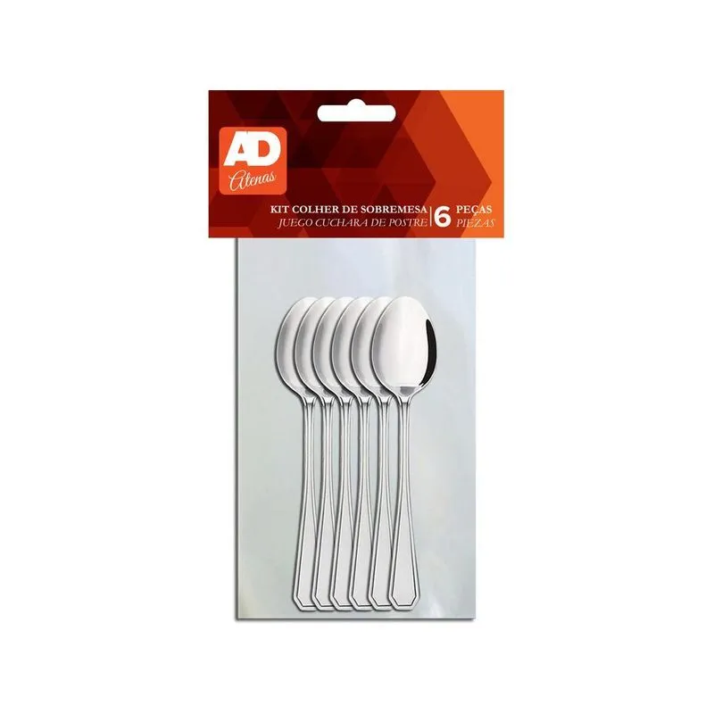 Kit Colher De Sobremesa Atenas 6 Peças