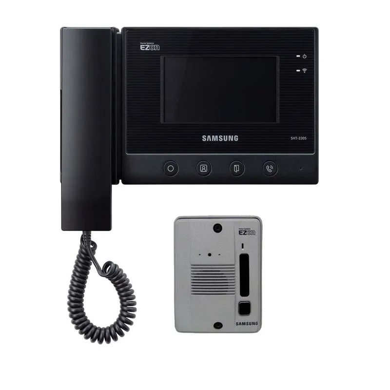 Vídeo porteiro colorido LCD 4,3" com campainha externa Samsung