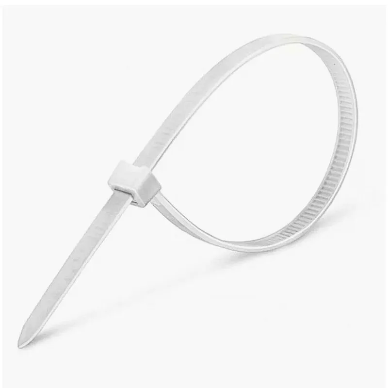 Pacote Com 100 Abraçadeira Nylon Enforca Gato Branca 2,5x120