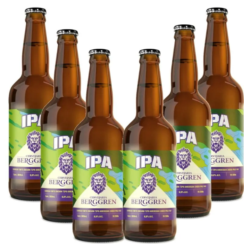 Cerveja Artesanal Berggren Ipa 500ml 6 UNIDADES