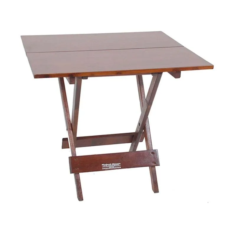 Mesa dobrável de madeira 70x70cm imbuia Madesil