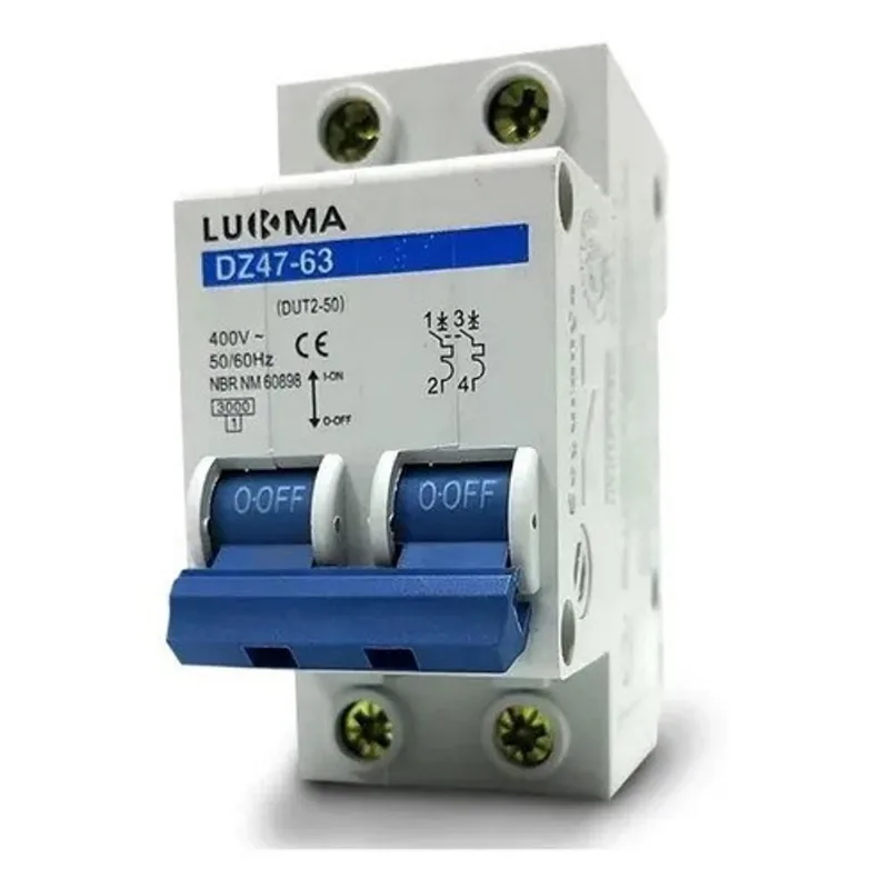 Disjuntor 100 Amperes Bipolar 100a 2 Polos Curva C Lukma