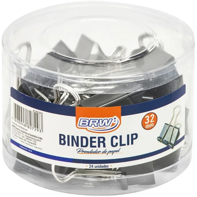 Prendedor de Papel Binder 32MM Preto POTE-24