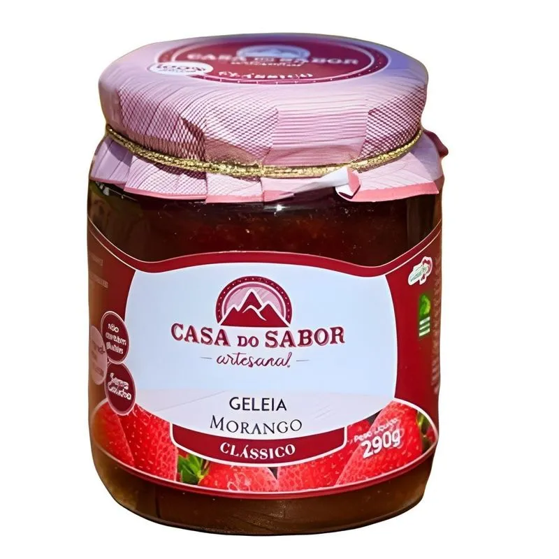 Geleia De Morango Artesanal Casa Do Sabor 290g