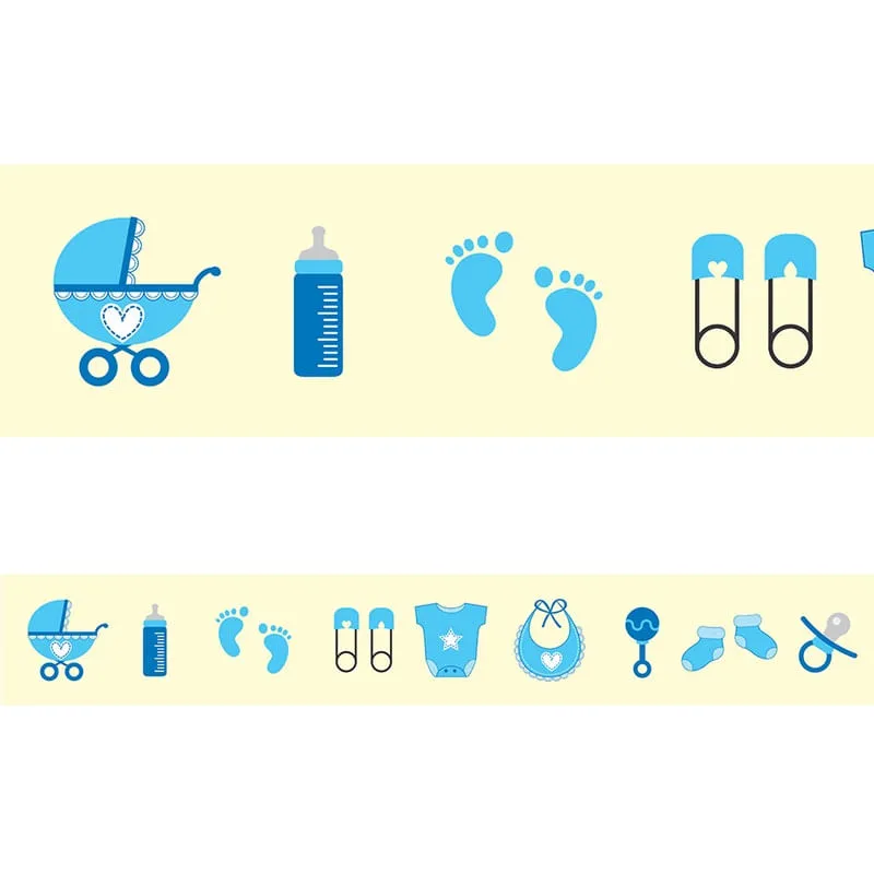 Faixa Decorativa Bebê Menino Bege 7m por 15cm